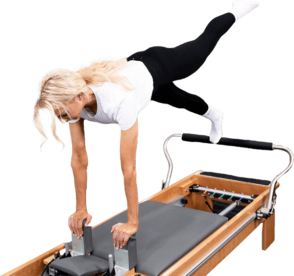 Pilates instructor doing stretches